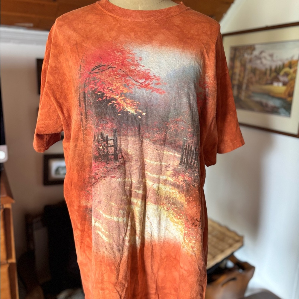 Thomas Kinkade T-Shirt with Autumn Scene